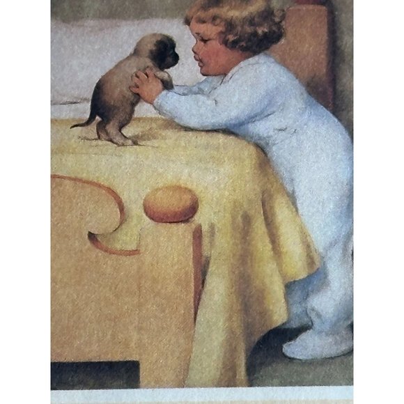 Vtg Prints Bessie Pease Gutmann Calendar Sz 11/14 80s Art Print Nursery Signed - Picture 12 of 14